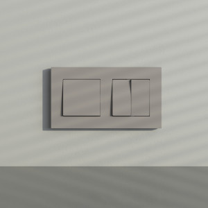 W0022917/ Рамка на 2 поста Slab (дымчатый софт)