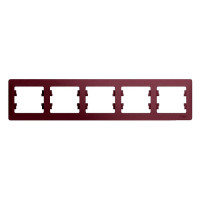 Рамка 5 постов Schneider Electric GLOSSA, горизонтальная, баклажановый, GSL001105