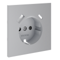 Накладка для розетки с заземлением и защитными шторками, с USB AC, S70 серый