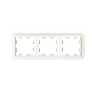 ATLASDESIGN ANTIQUE 3-постовая РАМКА, универсальная, ЖЕМЧУГ ATN100403