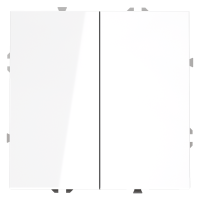 Выключатель с самовозвратом встраиваемый VOLTUM S70 двухклавишный 10А, (белый глянцевый)