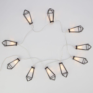 Гирлянда светодиодная Кристаллы черные 1.5м 10LED тепл. бел. 0.1Вт IP20 провод ПВХ прозр. элементы питания 2хAA (не в компл.) Neon-Night 304-017