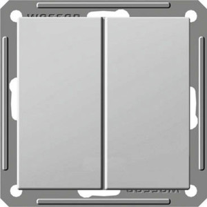 Выключатель двухклавишный Schneider Electric W59, черный бархат, VS516-252-6-86