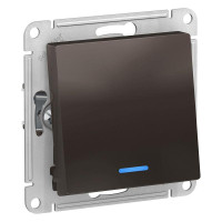 ATLASDESIGN 1-клавишный ПЕРЕКЛЮЧАТЕЛЬ с подсветкой, сх.6а, 10АХ, механизм, МОККО ATN000663