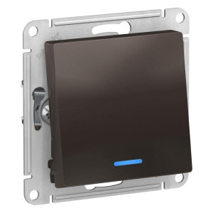 ATLASDESIGN 1-клавишный ПЕРЕКЛЮЧАТЕЛЬ с подсветкой, сх.6а, 10АХ, механизм, МОККО ATN000663