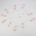 Гирлянда светодиодная Кристаллы бронзовые 1.5м 10LED тепл. бел. 0.1Вт IP20 провод ПВХ прозр. элементы питания 2хAA (не в компл.) Neon-Night 304-019