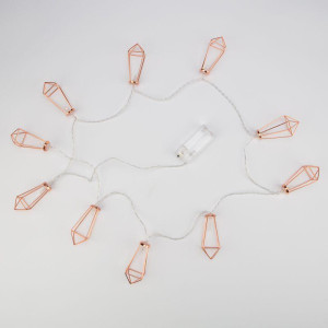 Гирлянда светодиодная Кристаллы бронзовые 1.5м 10LED тепл. бел. 0.1Вт IP20 провод ПВХ прозр. элементы питания 2хAA (не в компл.) Neon-Night 304-019