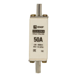 Вставка плавкая ППН-33 100/50А 50кА габарит 00C PROxima EKF fus-33/100/50