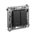 Кнопка 2-кл. СП Avanti Черный матовый DKC 4412154