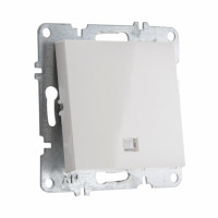 Arvia Electric, LK Механизм, Выключатель одноклавишный проходной с подсветкой, Arvia, белый