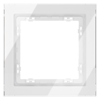 Рамка стеклянная VOLTUM S70 на 1 пост, (белый, стекло)