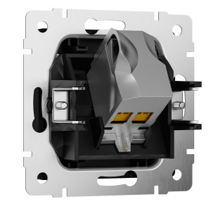 W5120108/ Розетка Ethernet RJ-45 cat. 6A экранированная (черный матовый)