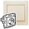 Механизм розетки 1-м СП Valena 16А IP21 2P+E с заземл. защ. шторки немецк. стандарт сл. кость (DIY-упак.) Leg 695613