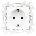 Розетка 1-м СП Simon 24 16А IP20 2P+E Push&Go защ. шторки механизм бел. Simon 2420432-030