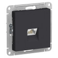 ATLASDESIGN РОЗЕТКА компьютерная RJ45 кат. 5e, механизм, КАРБОН ATN001083