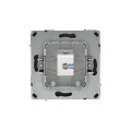 Компьютерная розетка RJ-45 без шторки, кат.6А одинарная,KANT, черный уголь