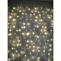 Гирлянда светодиодная Бахрома 1.8х0.5м 48LED схема нитей 1/2/3/5/3/2 тепл. бел. IP20 возможность соединения до 3шт 220В КОСМОС KOC_CUR-V21