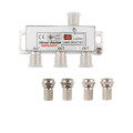 Делитель ТВ краб х3+4шт.F BOX 5-1000 МГц Silver Rexant 05-6102