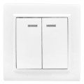 Выключатель 2-кл. СП Минск 10А IP20 с индикатором бел. Basic EKF ERV10-123-10