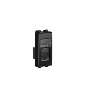 Розетка компьютерная RJ-45 . кат.5e Avanti Черный квадрат модульная DKC 4402461
