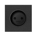 Simon 100 Черный матовый Накладка розетки без заземления