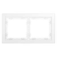 Рамка стеклянная VOLTUM S70 на 2 поста, (белый,матовый,стекло)