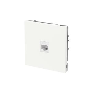 Компьютерная розетка RJ-45 без шторки, кат.6А одинарная,KANT, белая магнолия