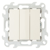 Выключатель 3-кл. 1п 2мод. СП Simon 24 10А IP20 механизм сл. кость Simon 2450391-031