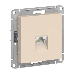 ATLASDESIGN РОЗЕТКА компьютерная RJ45 кат. 6A, механизм, БЕЖЕВЫЙ ATN000286