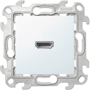 Розетка HDMI Simon 24 HARMONIE, скрытый монтаж, белый, 2411094-030