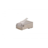 Разъем легкой оконцовки RJ45 (8P8C) под витую пару кат.5E экранир. 50 µ/ 50микродюйм PLEZ-8P8C-U-C5-SH-100 универс. (для ож и мж кабеля) (уп.100шт) Hyperline 403342