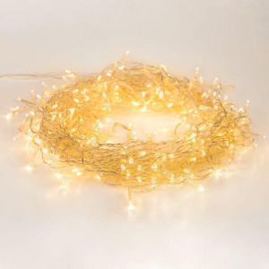 Гирлянда светодиодная Светодиодный Дождь 1.5х1.5м 144LED тепл. бел. 12Вт 220-240В IP20 свечение с динамикой с контроллером провод прозр. Neon-Night 235-036