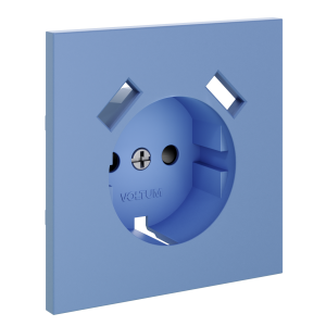 Накладка для розетки с заземлением и защитными шторками, с USB AA, S70 деним