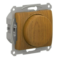 GLOSSA СВЕТОРЕГУЛЯТОР диммер поворотно-нажимной, LED, RC, 400Вт, механизм, ДУБ GSL000523