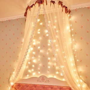 Гирлянда светодиодная Светодиодный Дождь 2х3м 240LED тепл. бел. 12Вт 230В IP20 свечение с динамикой провод прозр. Neon-Night 235-066