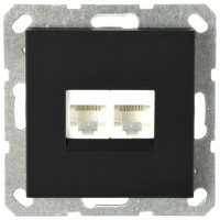 Jasmart G Черный матовый Розетка RJ45 двойная G6106PB
