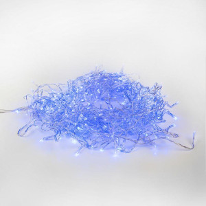 Гирлянда светодиодная Светодиодный Дождь 1.5х1.5м 144LED син. 12Вт 230В IP20 с контроллером провод прозр. Neon-Night 235-033