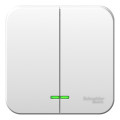 BLANCA О/У 2-клавишный ВЫКЛЮЧАТЕЛЬ (сх.5) МЕТАЛ.ПЛ.6А, 250В,БЕЛЫЙ BLNVA065021