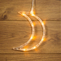 Фигура светодиодная Месяц 185х145х10мм 8LED тепл. бел. 1Вт 4.5В IP20 на присоске с подвесом элементы питания 3хAAA (в компл.) Neon-Night 501-014