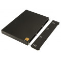 Бокс оптический FO-19V-1U-3хSLT-W130H30-24UN-BK универс. выдвижной 19дюйм от 8 до 24 портов (SC duplex LC ST FC) (со спайс. пласт. без пигтейлов. и прох. адапт.) черн. Hyperline 401216