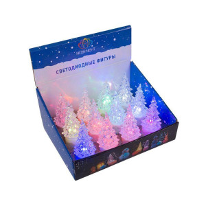 Фигура светодиодная Елочка маленькая 1LED RGB 0.1Вт IP20 на подставке элементы питания 3хAG13(LR44) (в компл.) Neon-Night 501-041