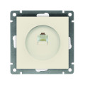 Розетка компьютерная 1-м СП Афина RJ45 кат.5E механизм сл. кость ivory Universal A0051-I