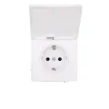 Розетка 1-м СП ESTET 16А IP20 с заземл. с крышкой ПБТ механизм бел. LEZARD 745-0288-123B