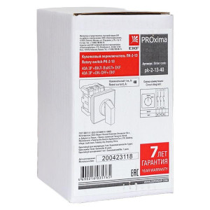 Переключатель кулачковый ПК-2-13 3П 40А ВКЛ-ВЫКЛ EKF pk-2-13-40