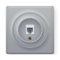 Розетка компьютерная 1-м СП Florence RJ45 кат.5E механизм сер. (1E20701302) OneKeyElectro 2172839