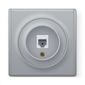 Розетка компьютерная 1-м СП Florence RJ45 кат.5E механизм сер. (1E20701302) OneKeyElectro 2172839