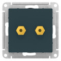 ATLASDESIGN АУДИОРОЗЕТКА двойная, ИЗУМРУД ATN000887