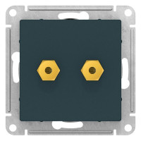 ATLASDESIGN АУДИОРОЗЕТКА двойная, ИЗУМРУД ATN000887