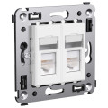 Розетка двойная RJ-45 кат.5e Avanti Белое облако DKC 4400464