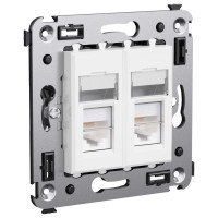 Розетка двойная RJ-45 кат.5e Avanti Белое облако DKC 4400464